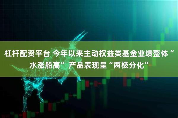 杠杆配资平台 今年以来主动权益类基金业绩整体“水涨船高” 产品表现呈“两极分化”
